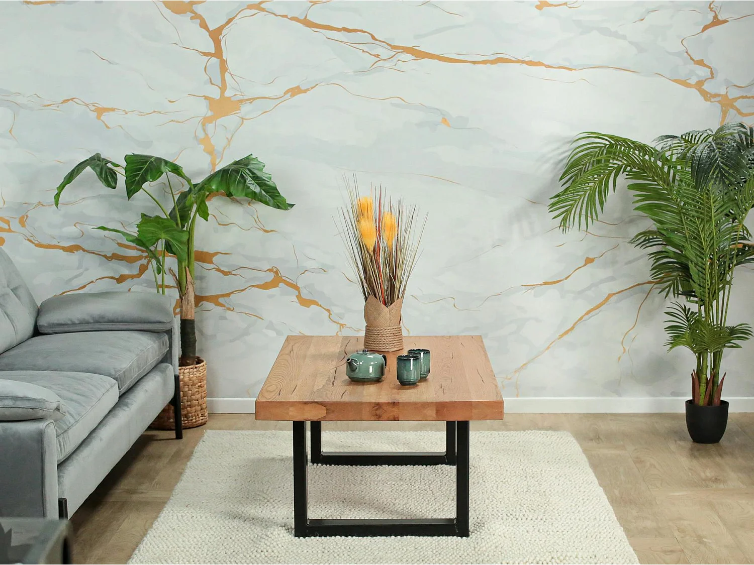 Table basse en bois de chêne huilé PALERME