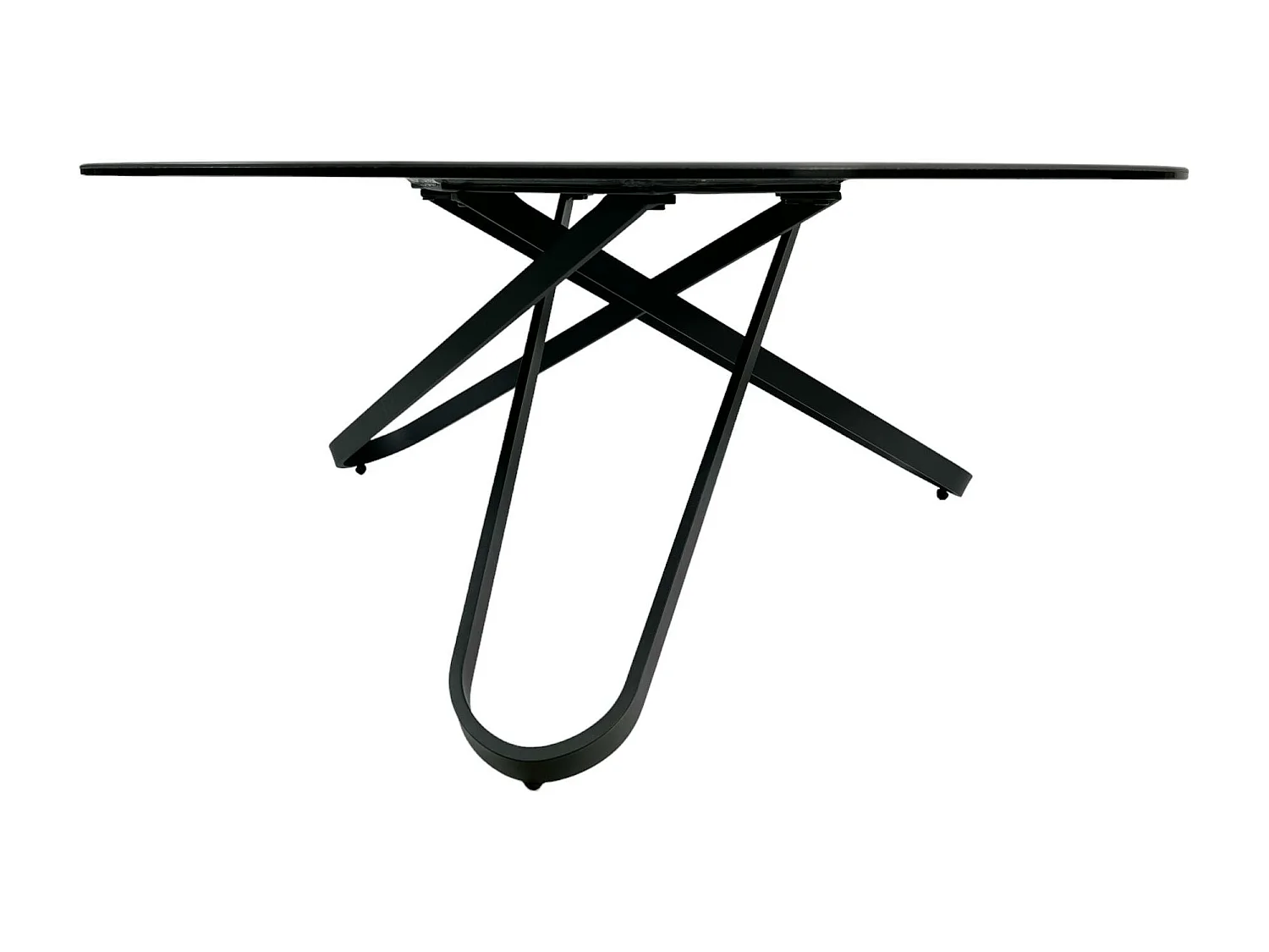 Table basse ronde en céramique marbrée anthracite LOMBARDIE