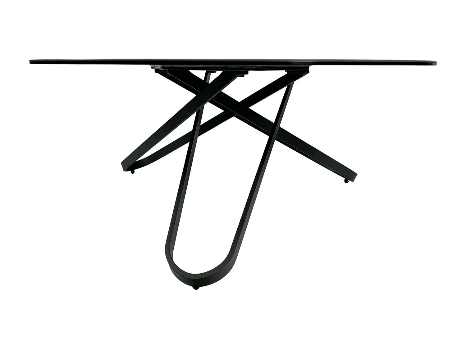 Table basse ronde en céramique marbrée anthracite LOMBARDIE