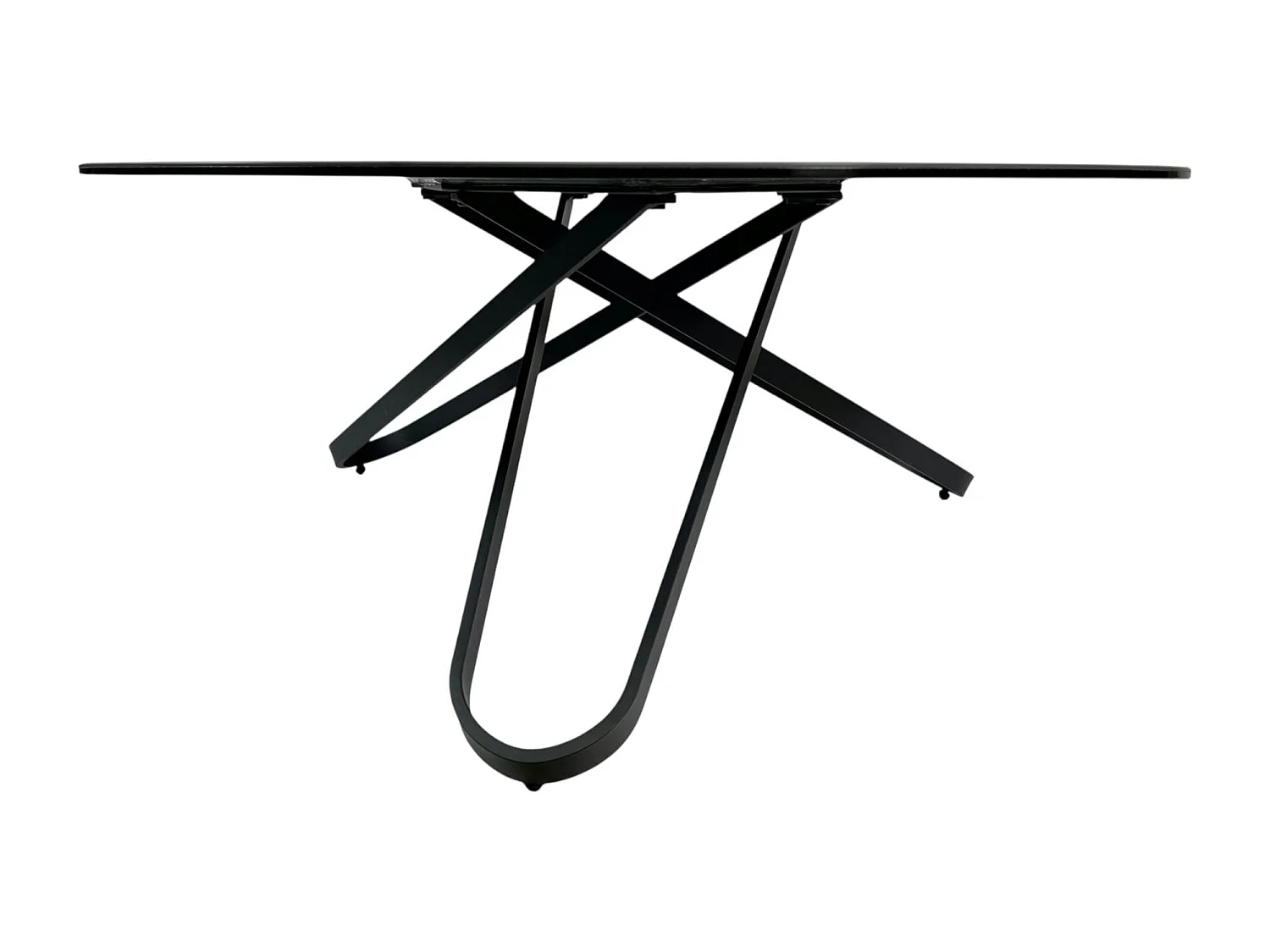 Table basse ronde en céramique marbrée anthracite LOMBARDIE