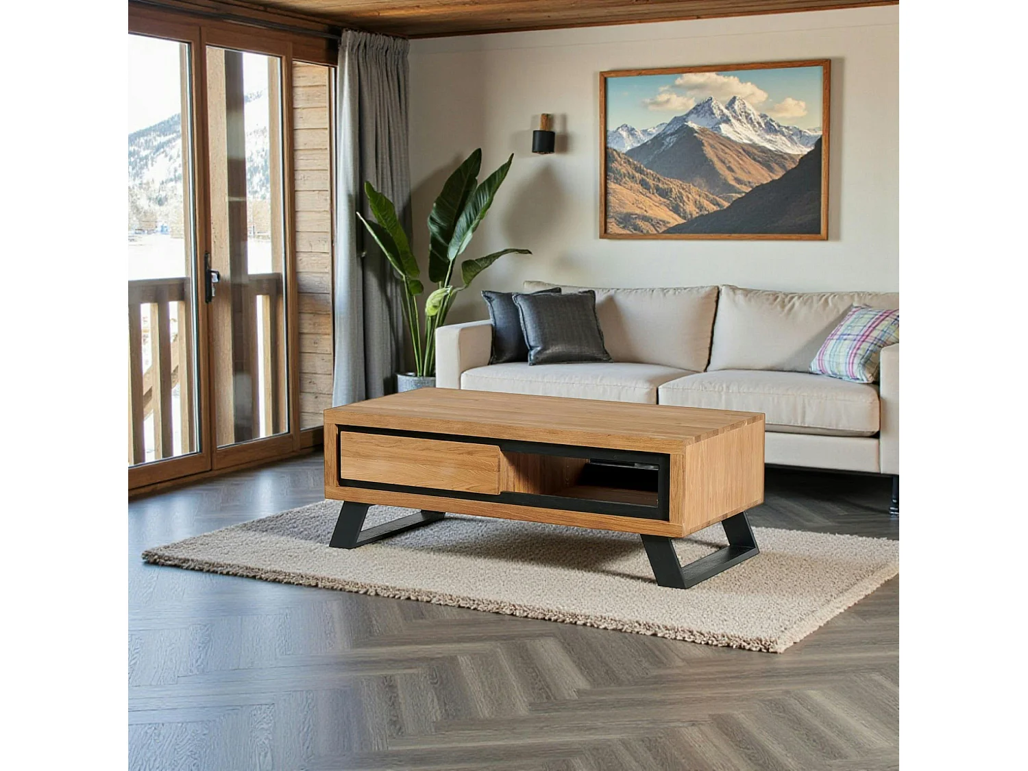 Table basse en bois PORTREE