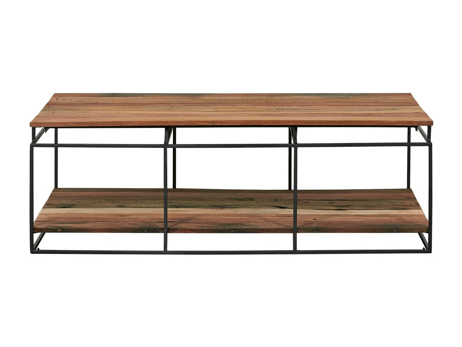 Table basse double plateau bois recyclé SAMPAN