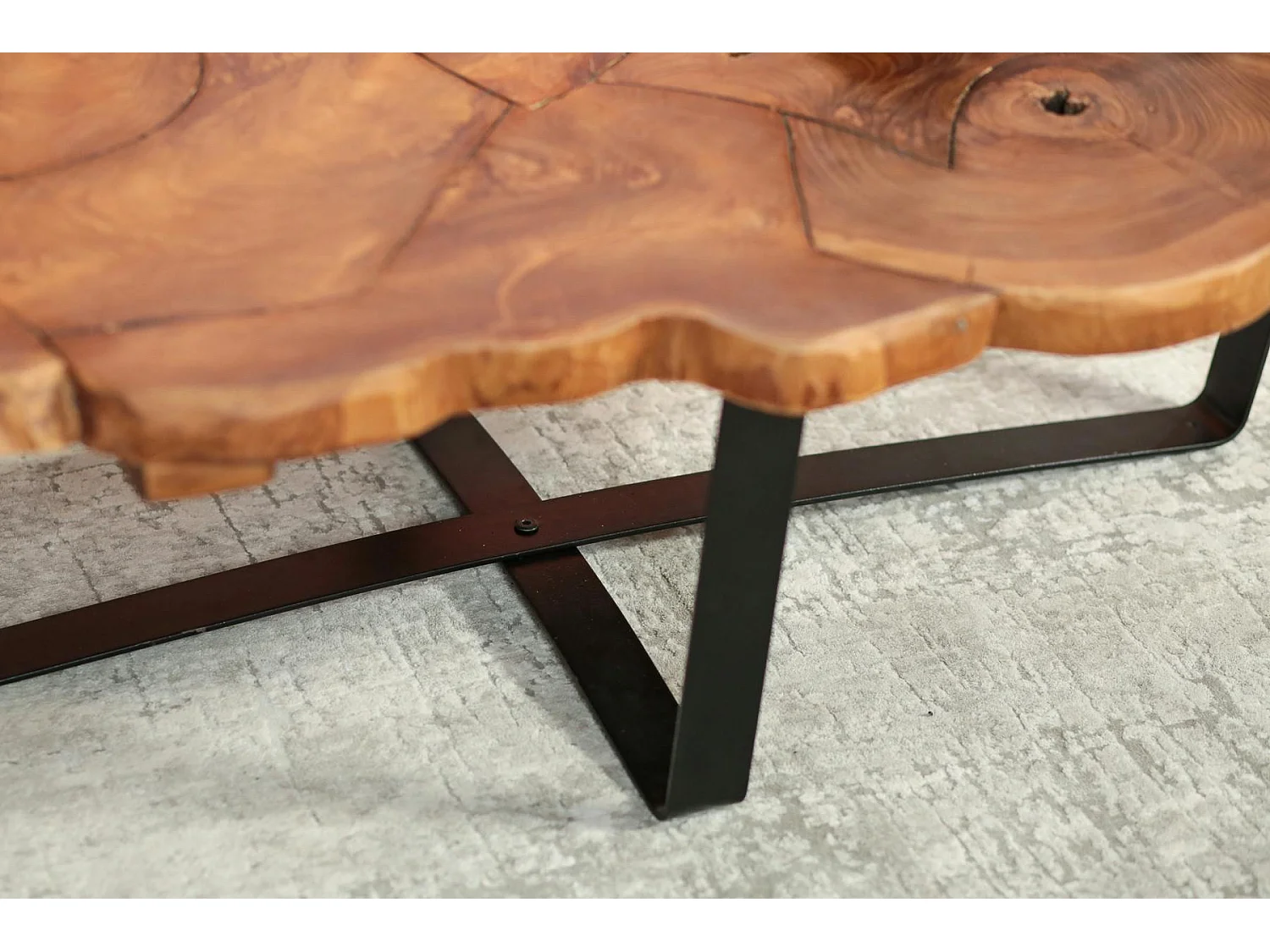 Table basse ovale teck massif recyclé BALTIMORE