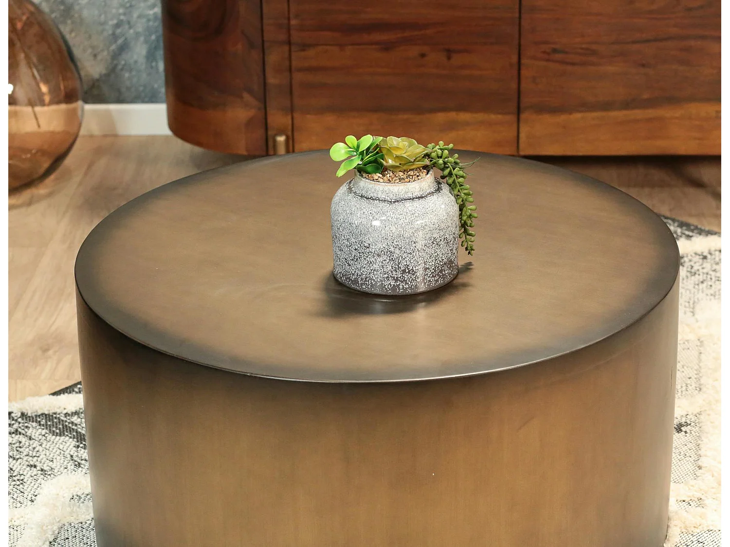 Table basse ronde bois de manguier FENI