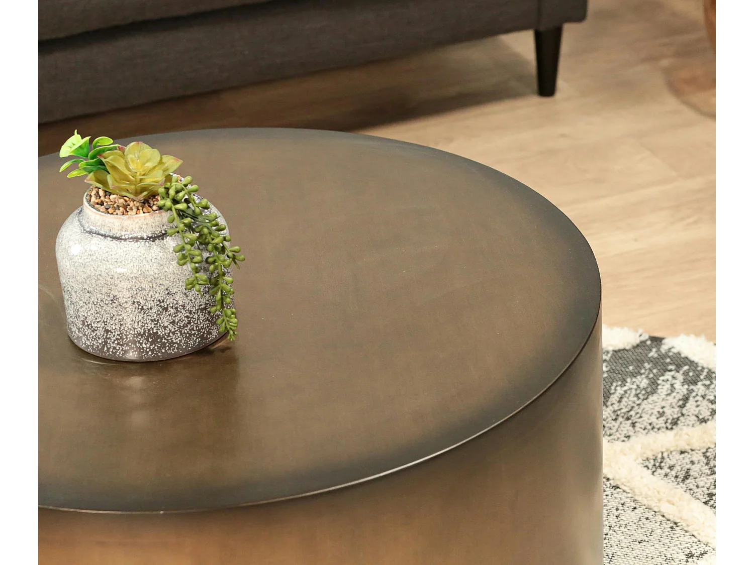 Table basse ronde bois de manguier FENI