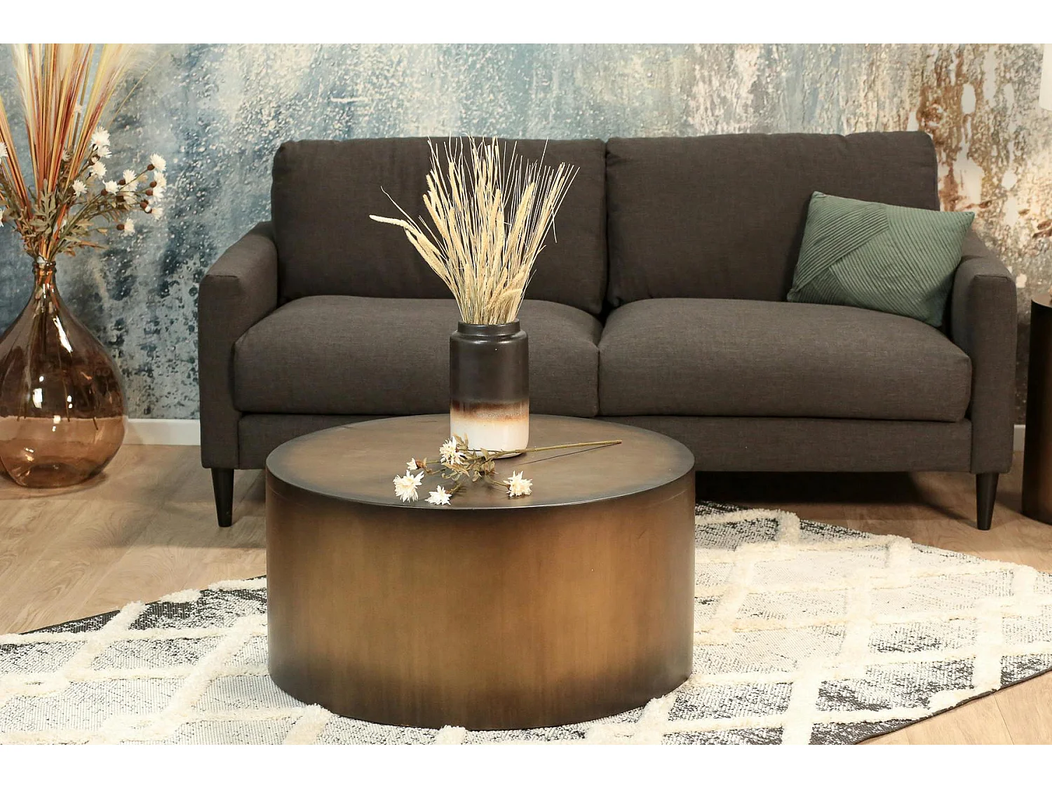 Table basse ronde bois de manguier FENI