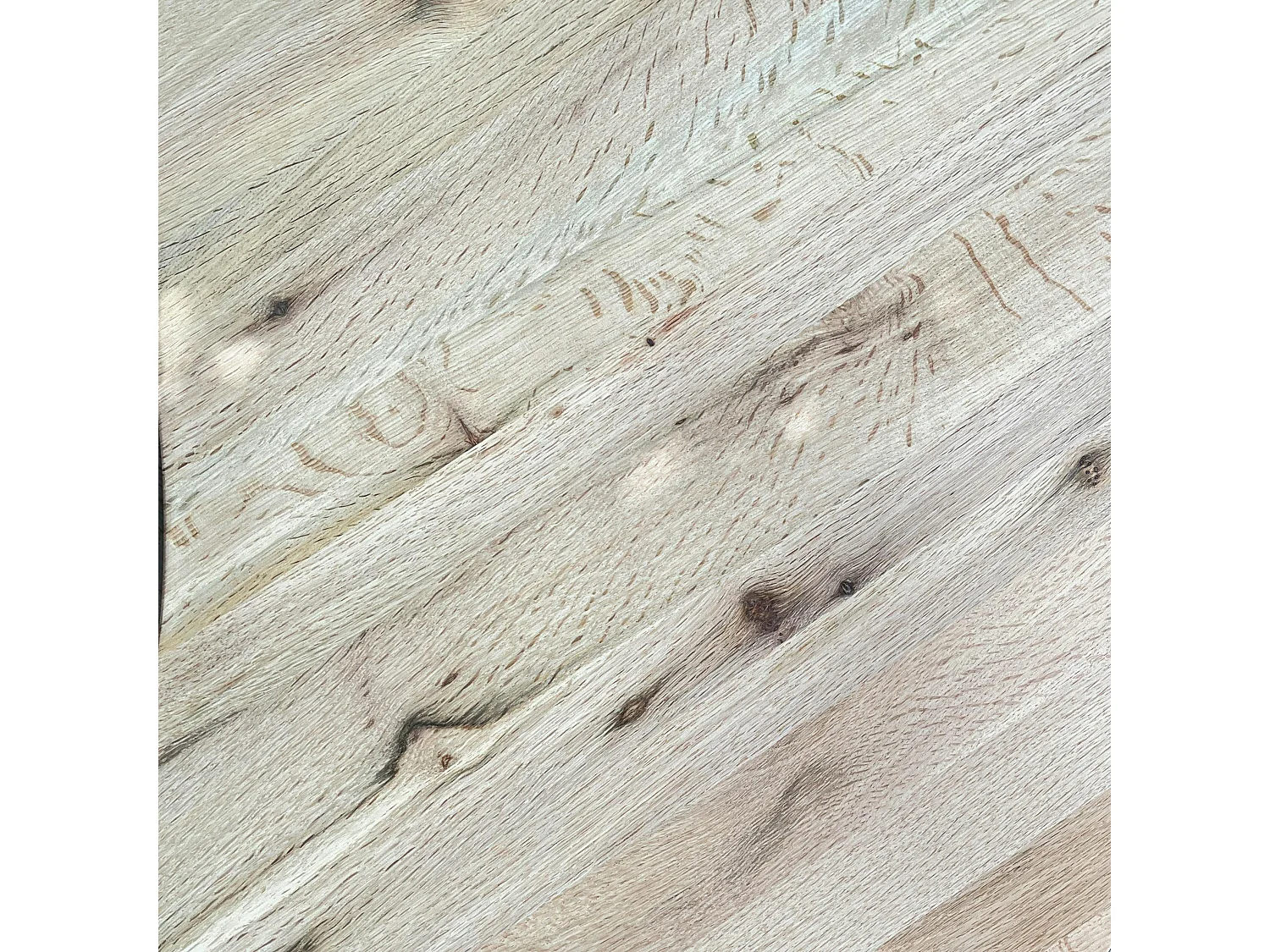 Table basse ronde diamètre 90 cm en chêne blanc PALERME