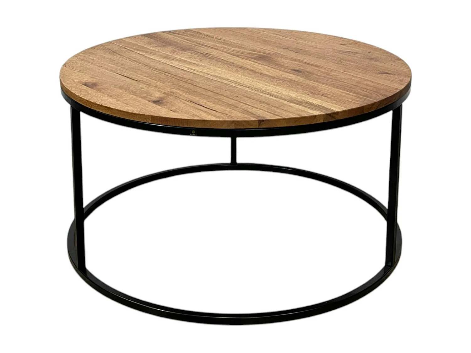 Table basse ronde diamètre 90 cm en chêne huilé PALERME