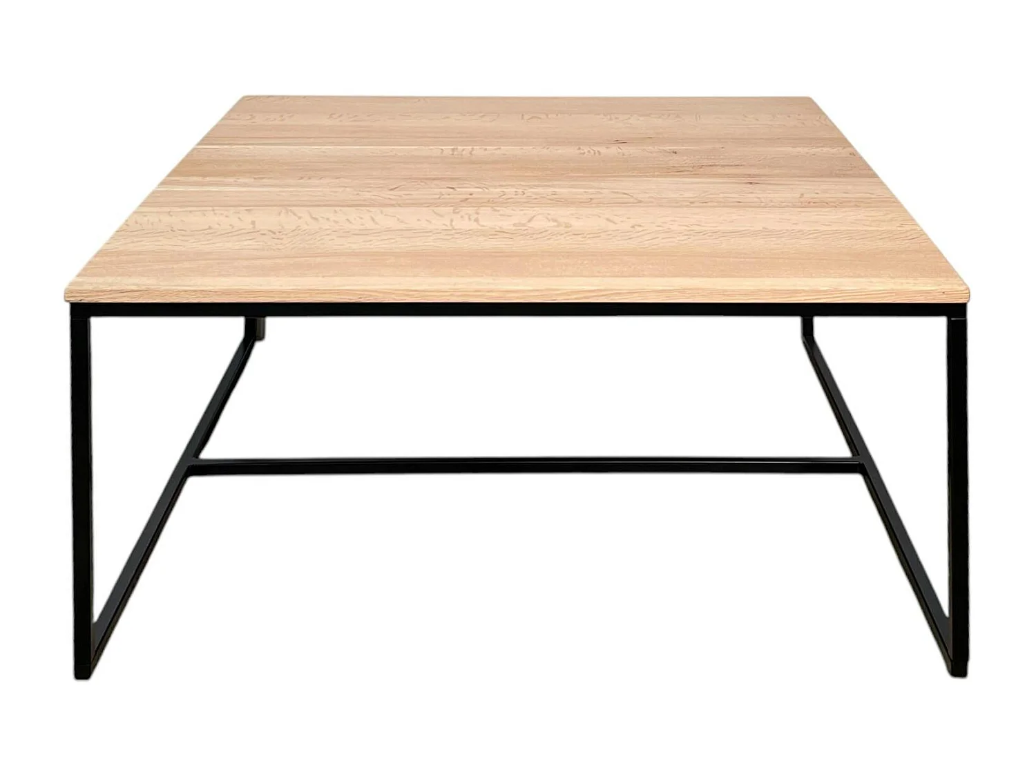 Table basse carrée en chêne massif blanc 100 X 100 PALERME