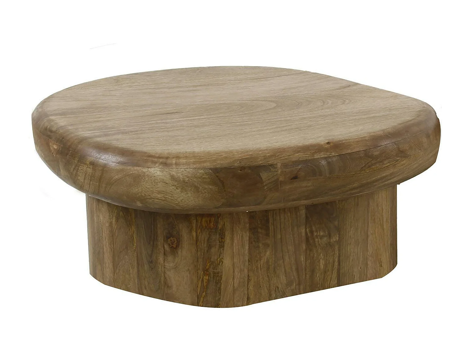 Table basse organique en bois de manguier plateau épais DELHI