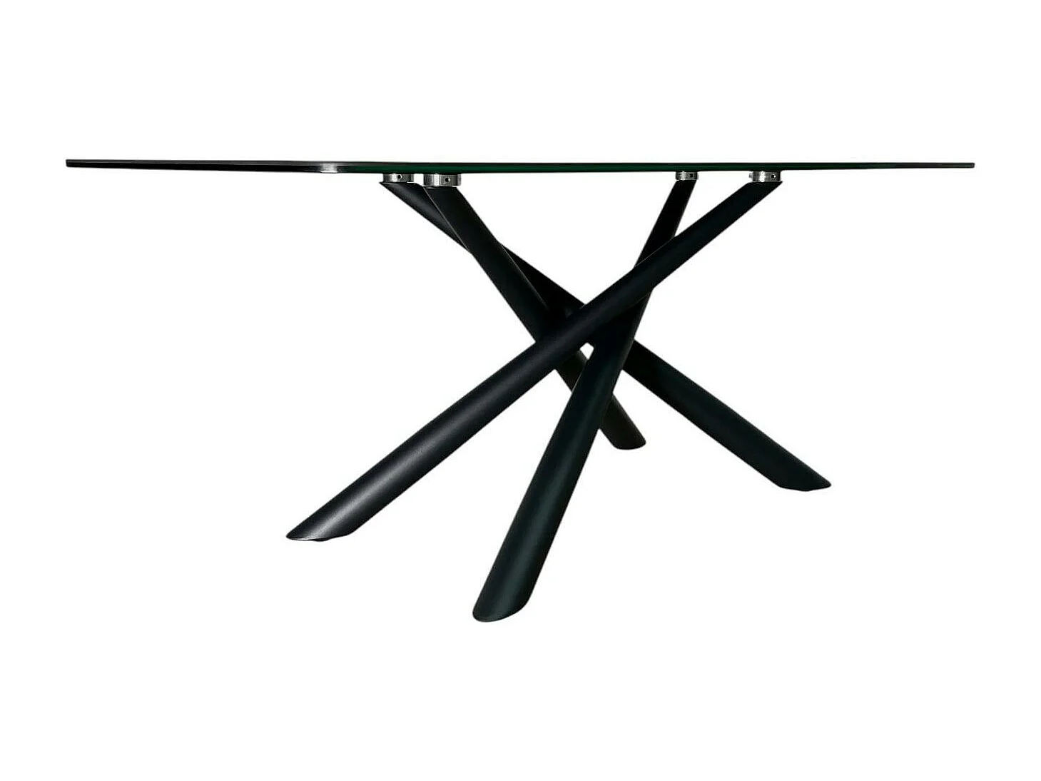 Table basse en céramique anthracite bords ronds LOMBARDIE