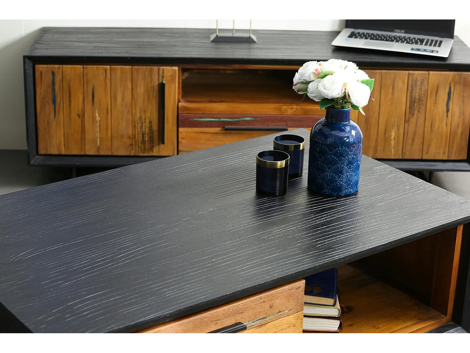 Table basse bois recyclé de bateau PHOENIX