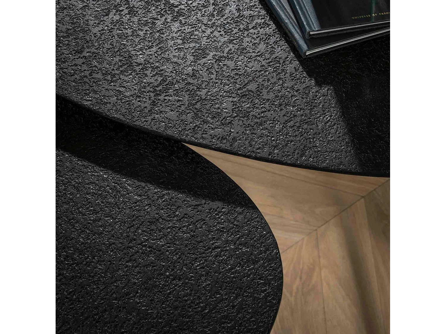 Table basse design organique grise (2 pièces) RALF