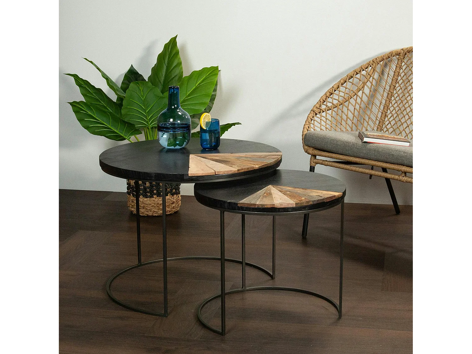 Table basse gigogne ronde DUMAI