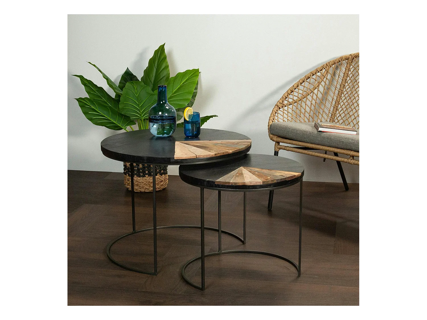 Table basse gigogne ronde DUMAI