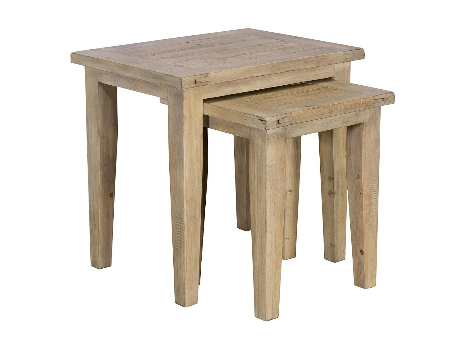 Table gigogne bois recyclé clair SALERNE