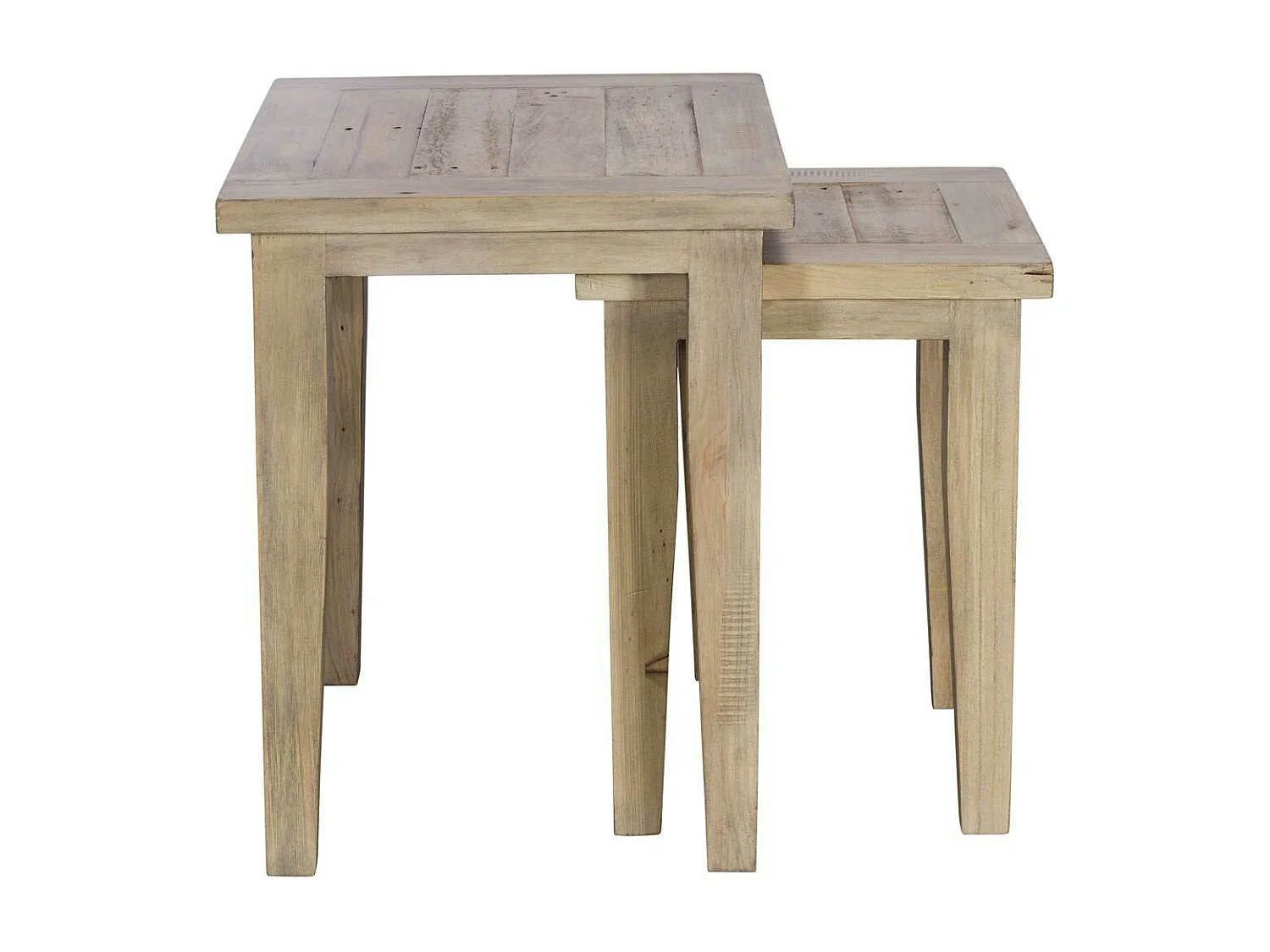 Table gigogne bois recyclé clair SALERNE