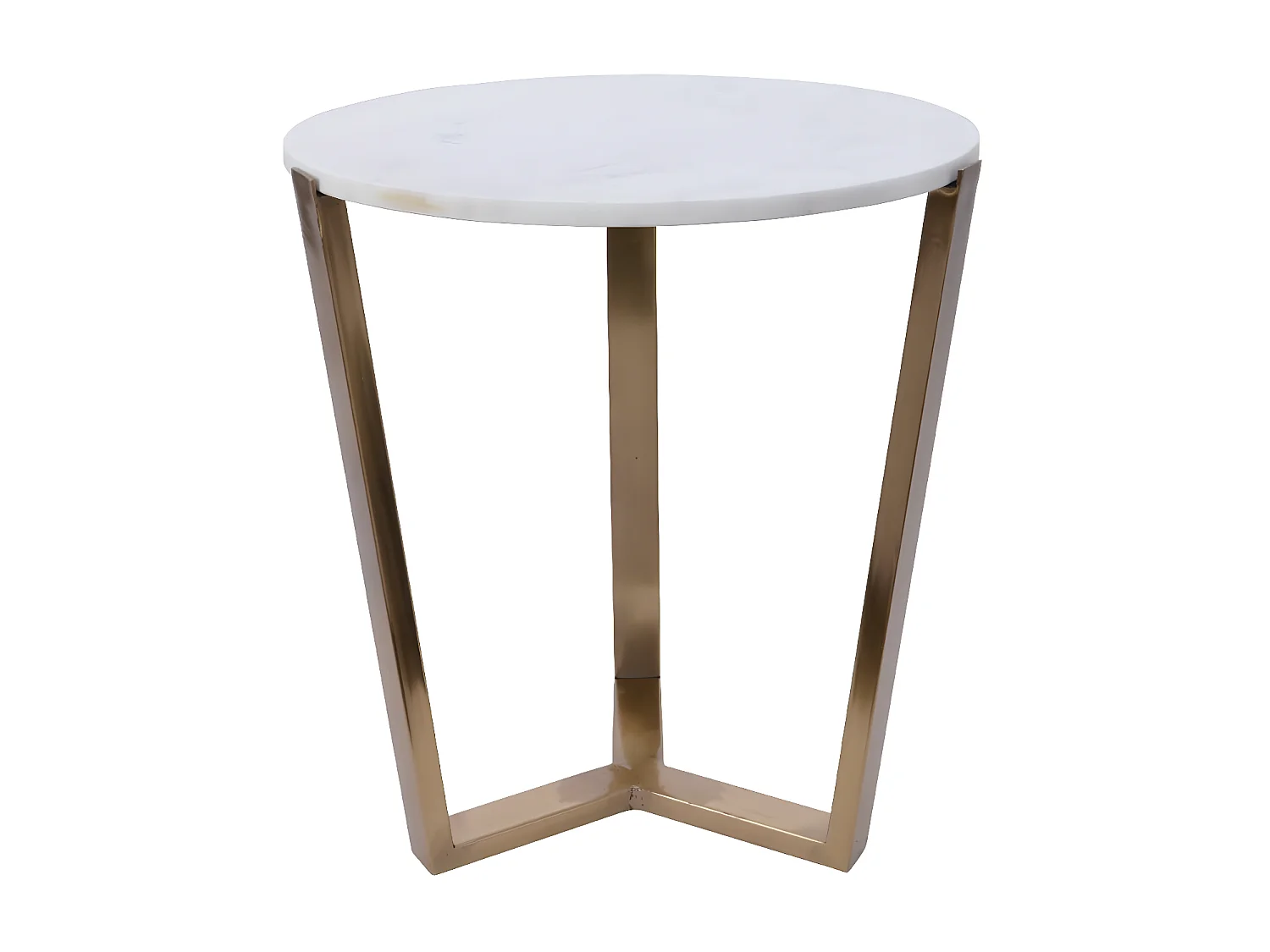 Table gigogne en marbre blanc (2 pièces)