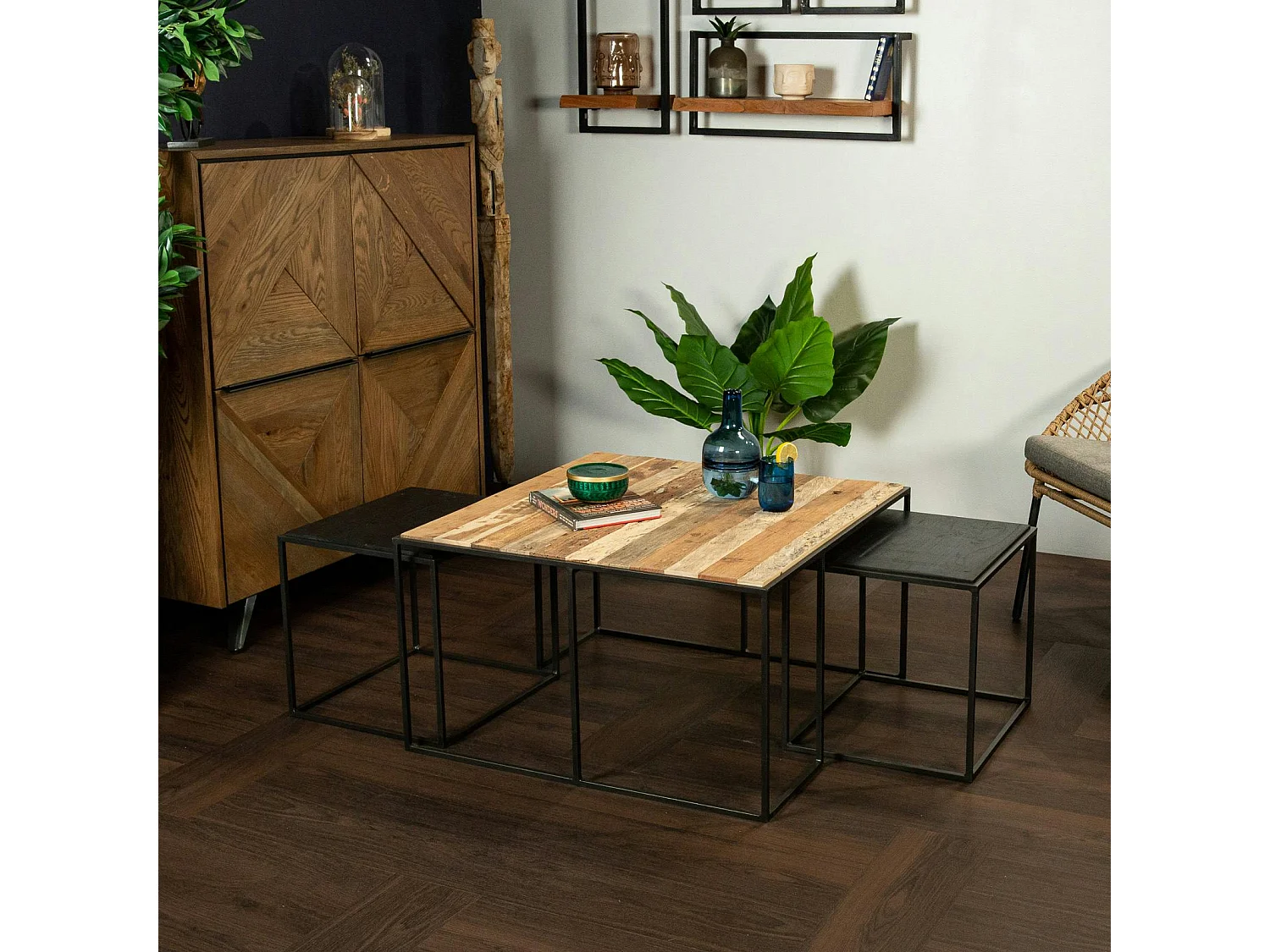 Table basse gigogne carrée DUMAI