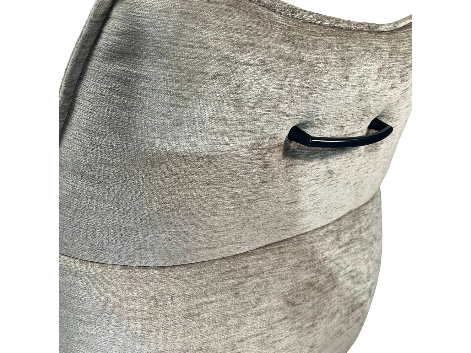 Fauteuil de table en velours taupe avec retour (lot de 2) PALERME