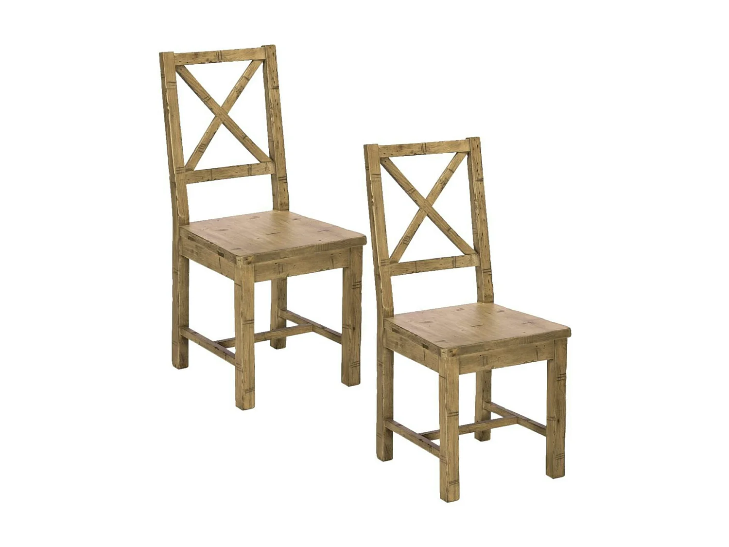 Chaise en bois recyclé BRISBANE (lot de 2)