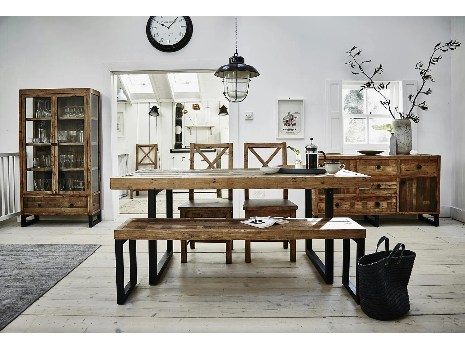 Chaise en bois recyclé BRISBANE (lot de 2)