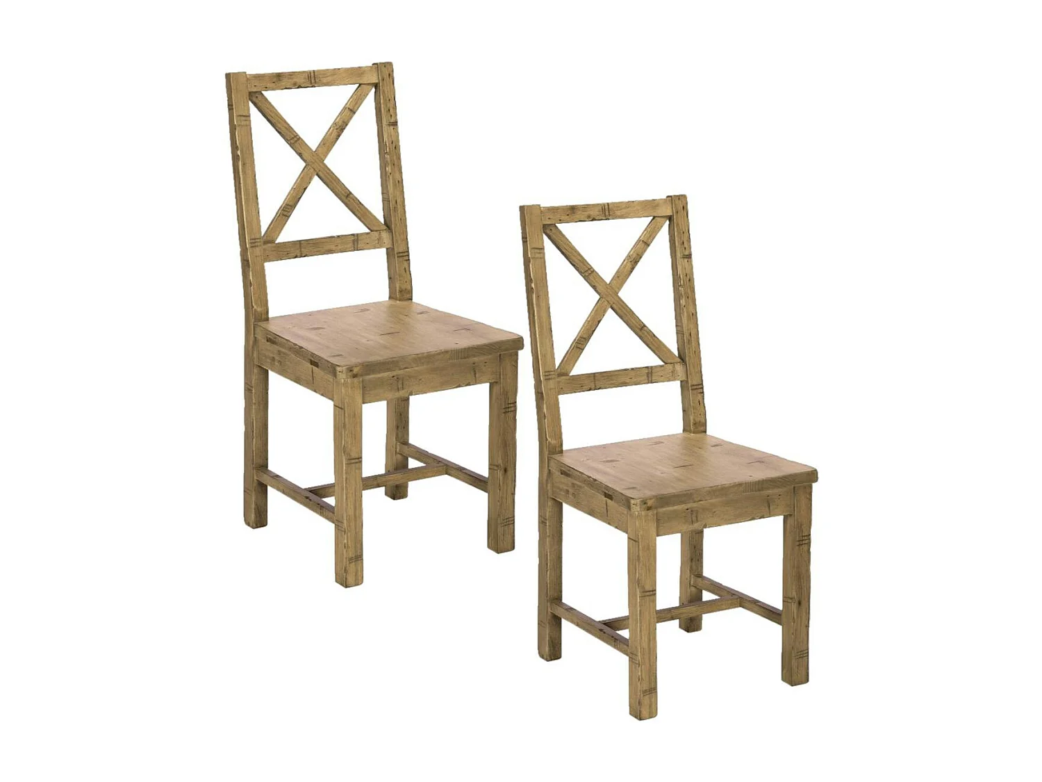 Chaise en bois recyclé BRISBANE (lot de 2)