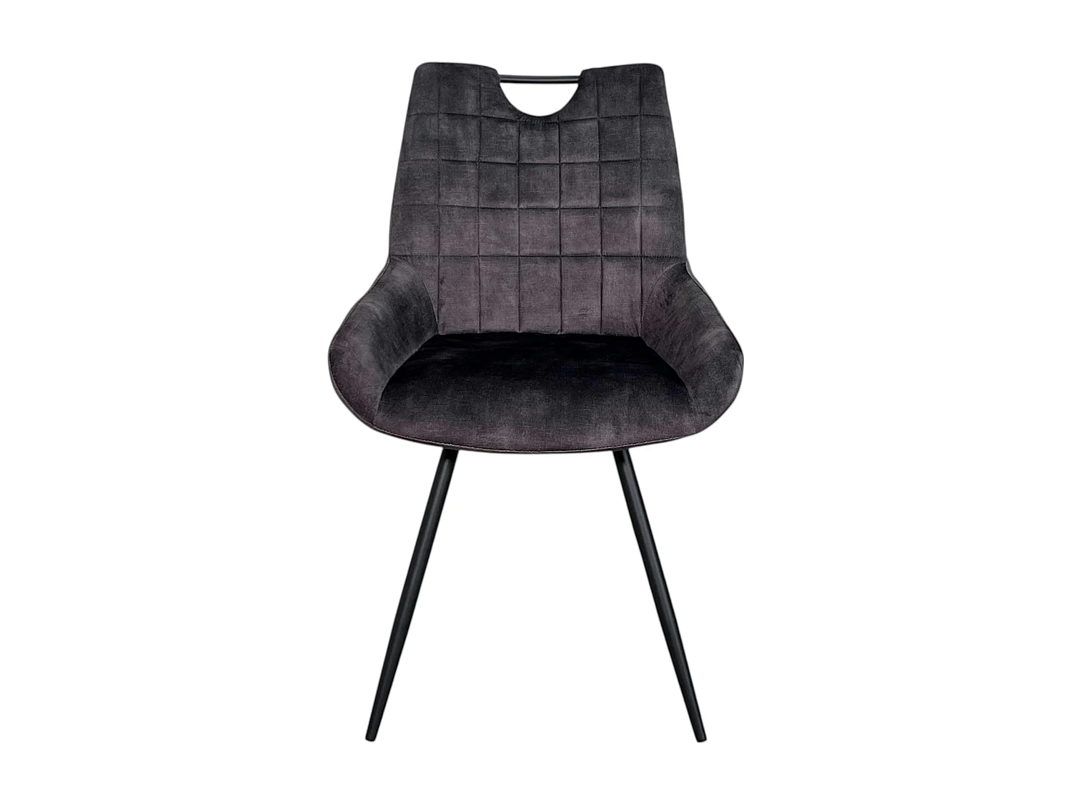Chaise gris sombre avec poignée (lot de 2) MALMOE