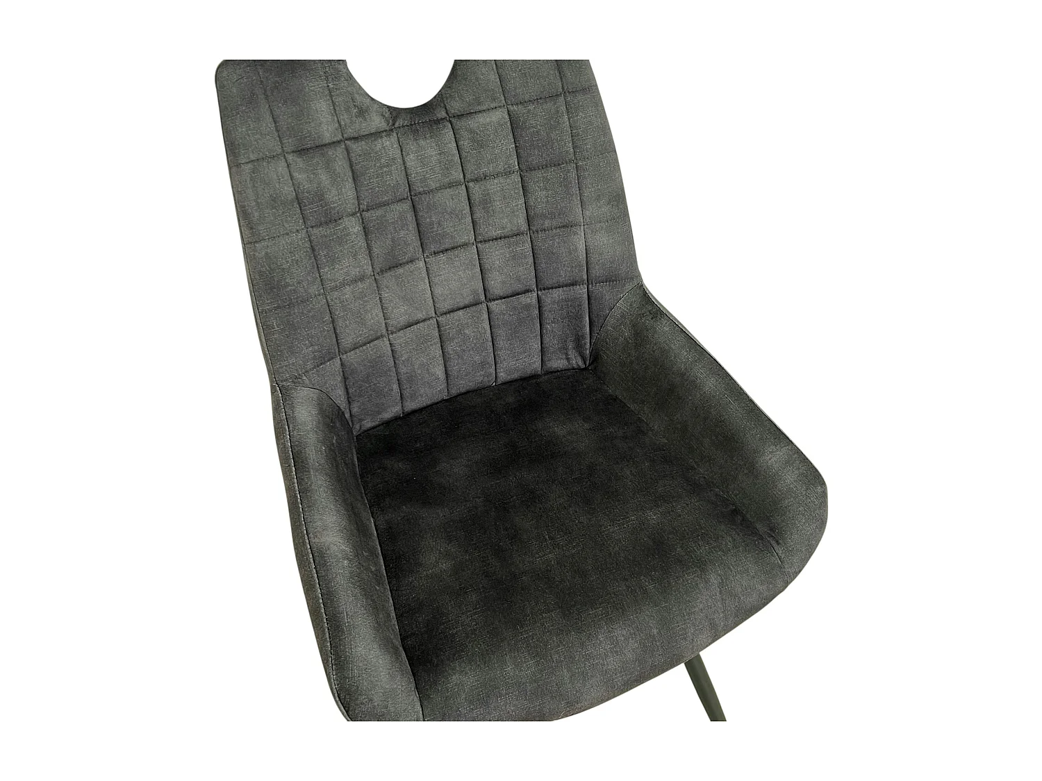 Chaise gris sombre avec poignée (lot de 2) MALMOE