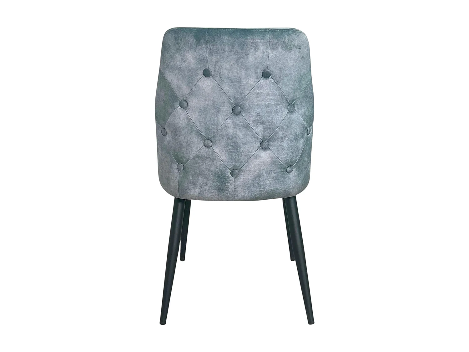 Chaise en velours bleu pétrole (lot de 2) MALMOE