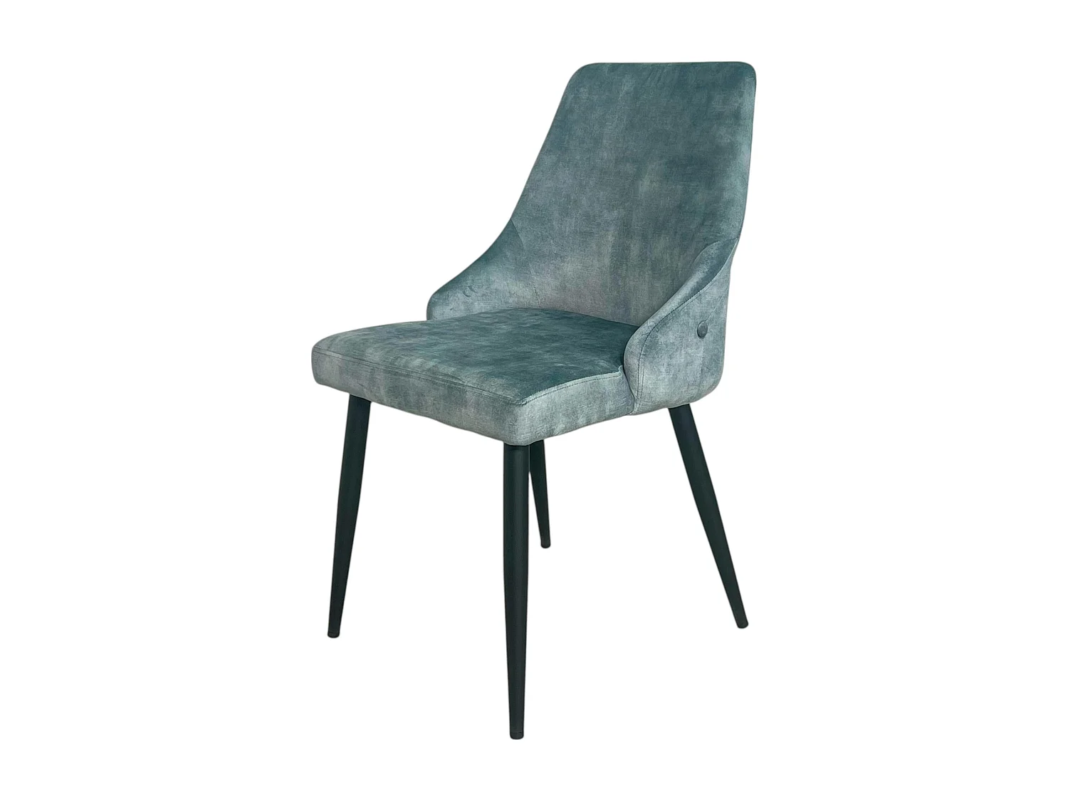 Chaise en velours bleu pétrole (lot de 2) MALMOE