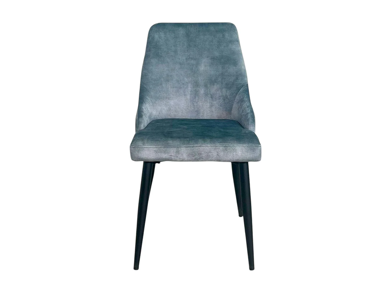 Chaise en velours bleu pétrole (lot de 2) MALMOE