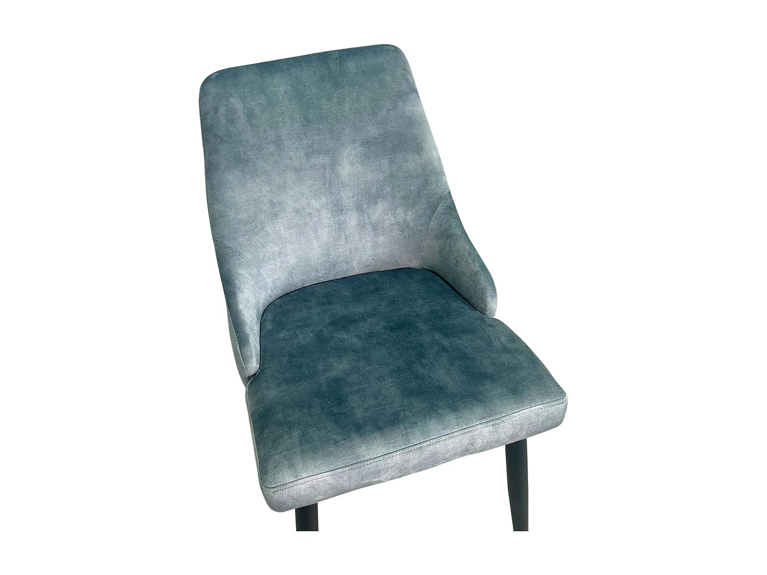 Chaise en velours bleu pétrole (lot de 2) MALMOE