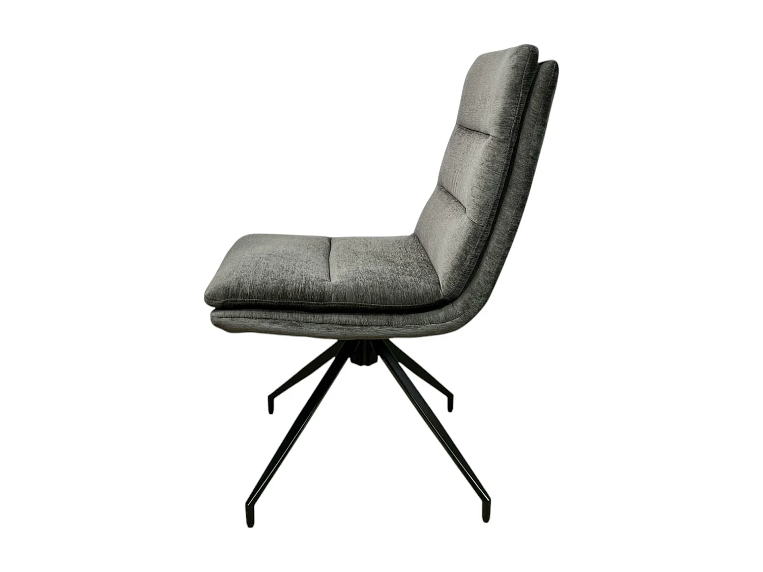 Chaise de salle à manger pivotante en velours gris (lot de 2) PALERME