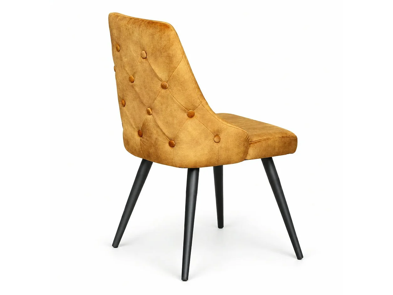 Chaise en velours ocre (lot de 2) MALMOE