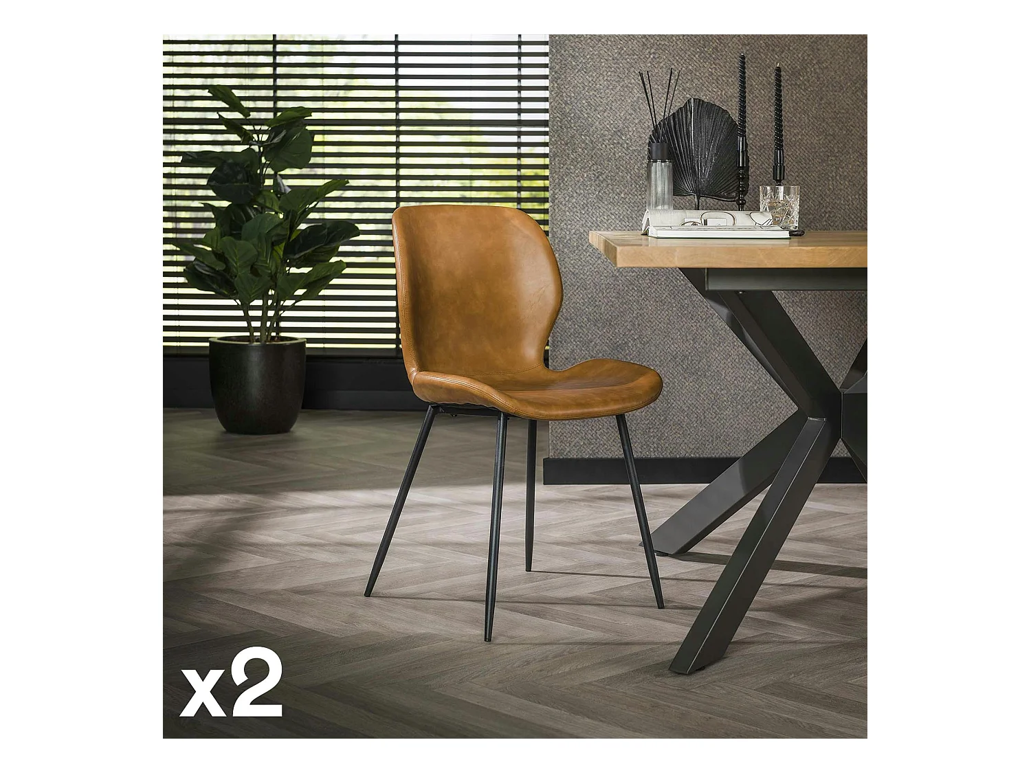 Chaise camel (lot de 2) MELBOURNE