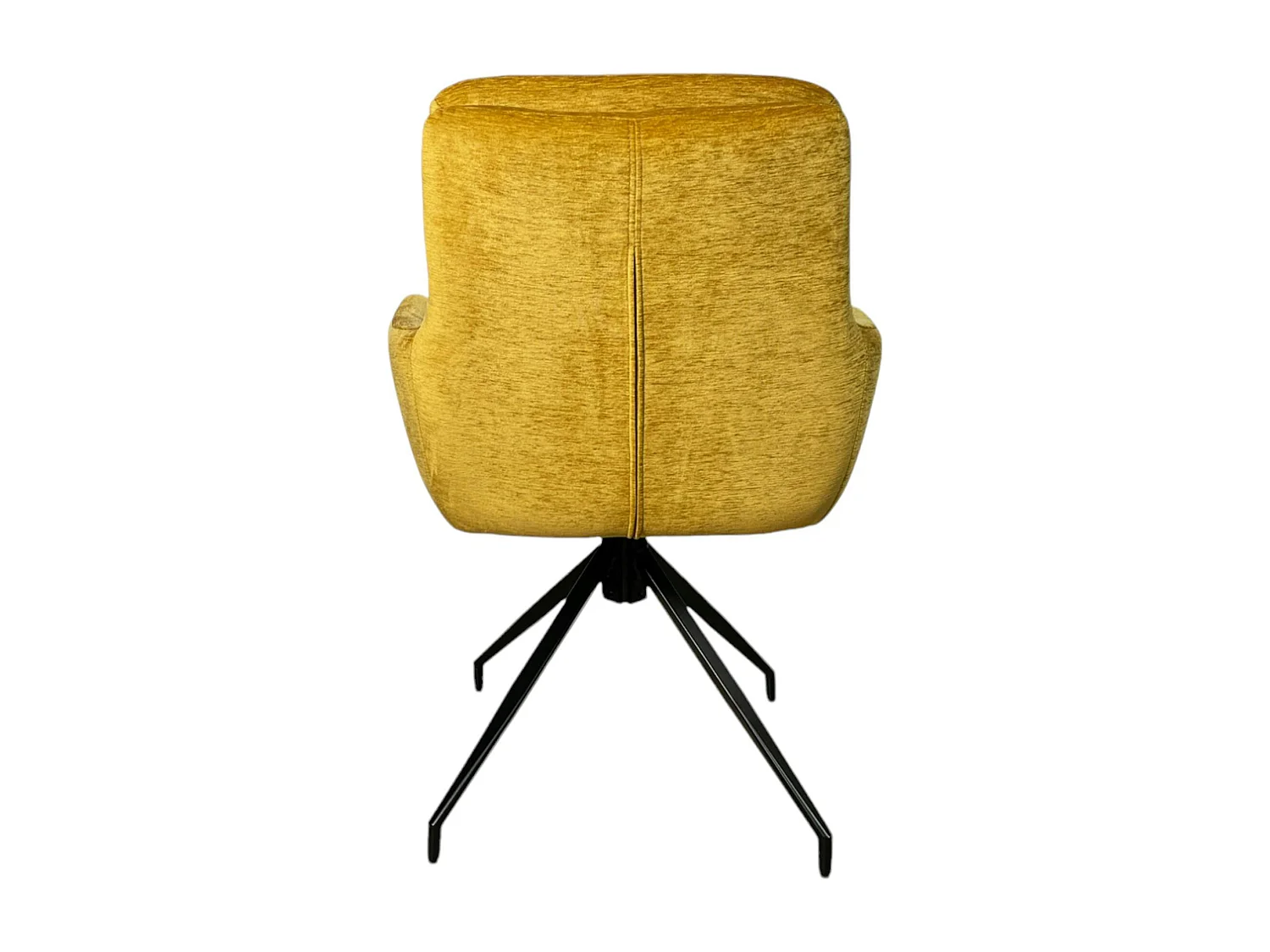 Fauteuil de table pivotant en velours moutarde (lot de 2) PALERME