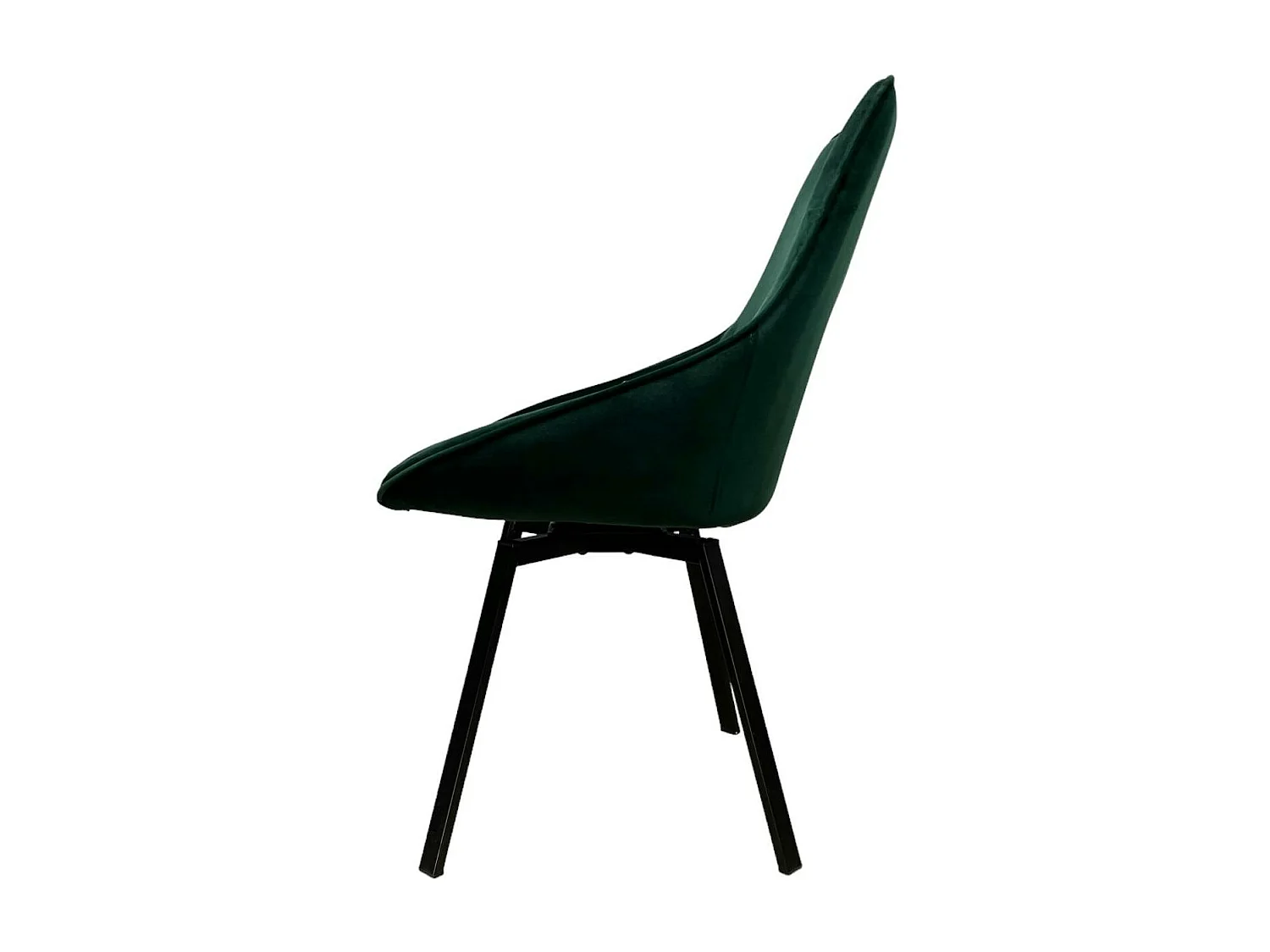 Chaise pivotante moderne en velours vert OKA (Lot de 2)