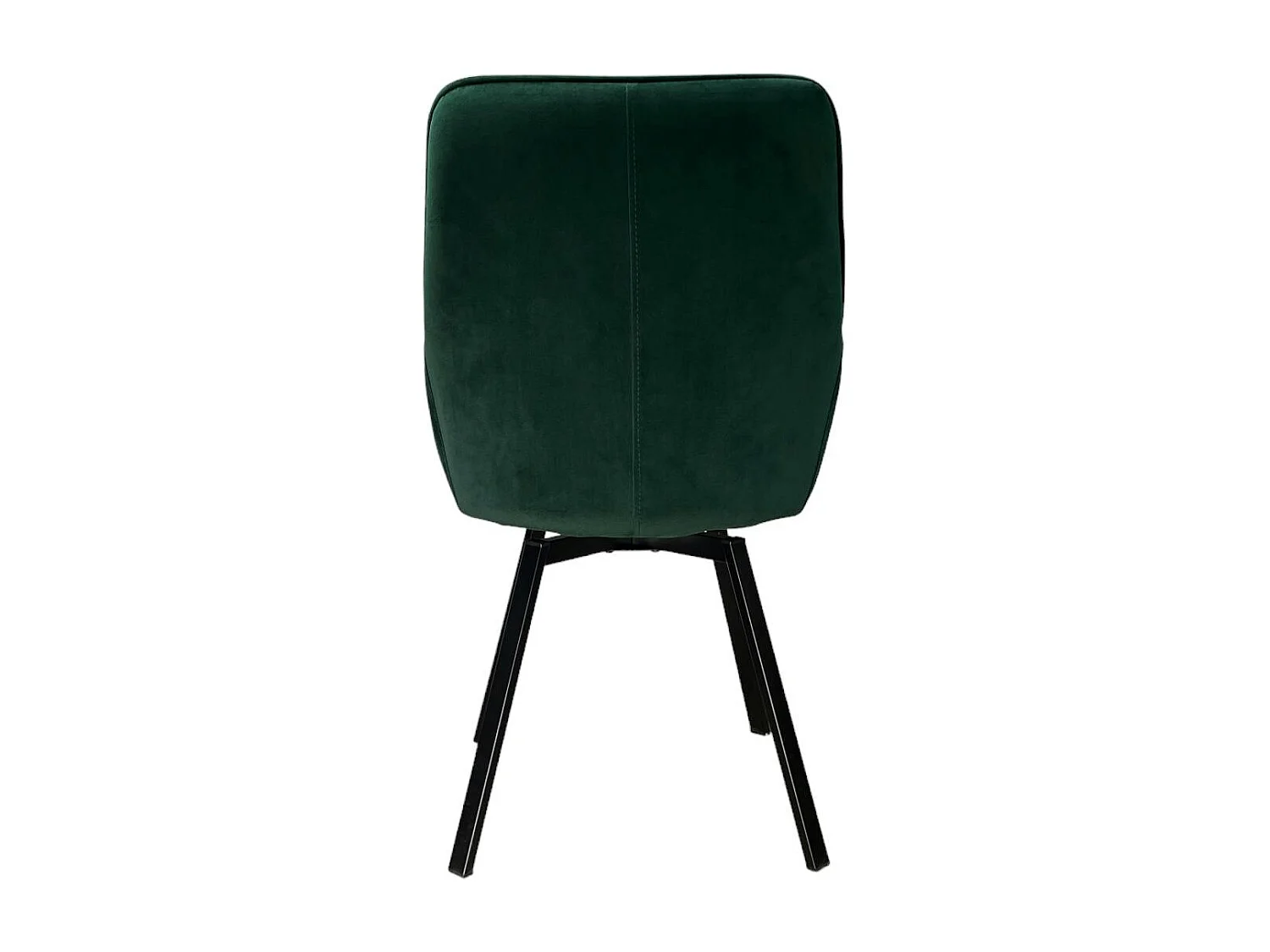 Chaise pivotante moderne en velours vert OKA (Lot de 2)