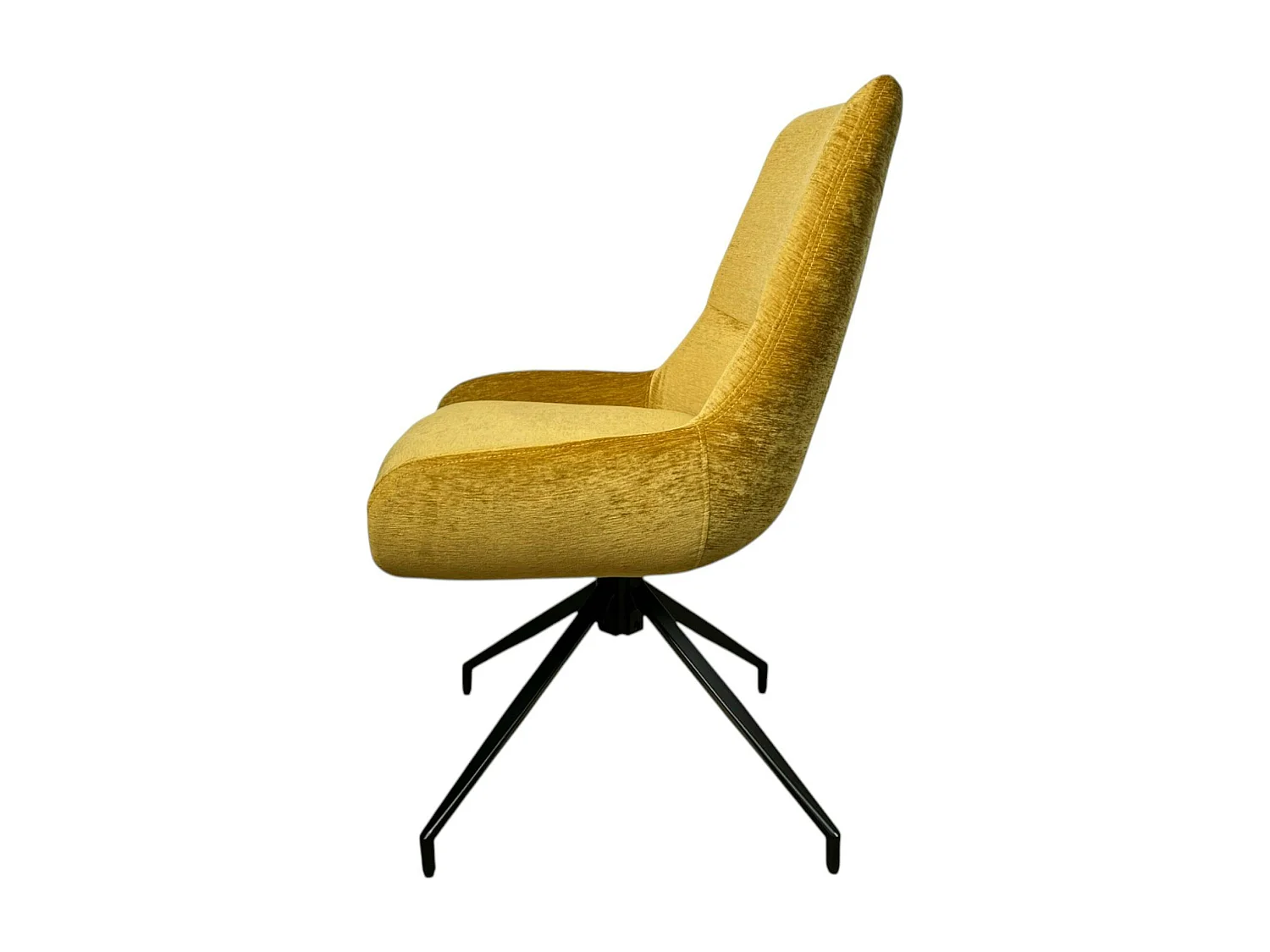 Chaise pivotante retro en velours moutarde (lot de 2) PALERME