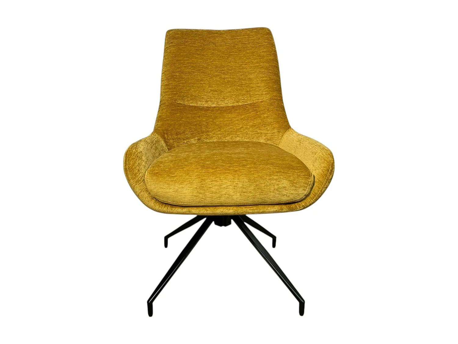 Chaise pivotante retro en velours moutarde (lot de 2) PALERME