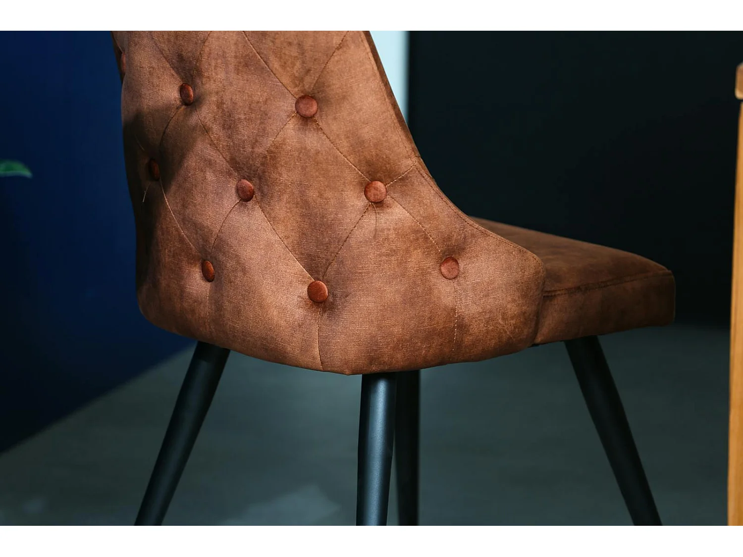 Chaise en velours havane (lot de 2) MALMOE