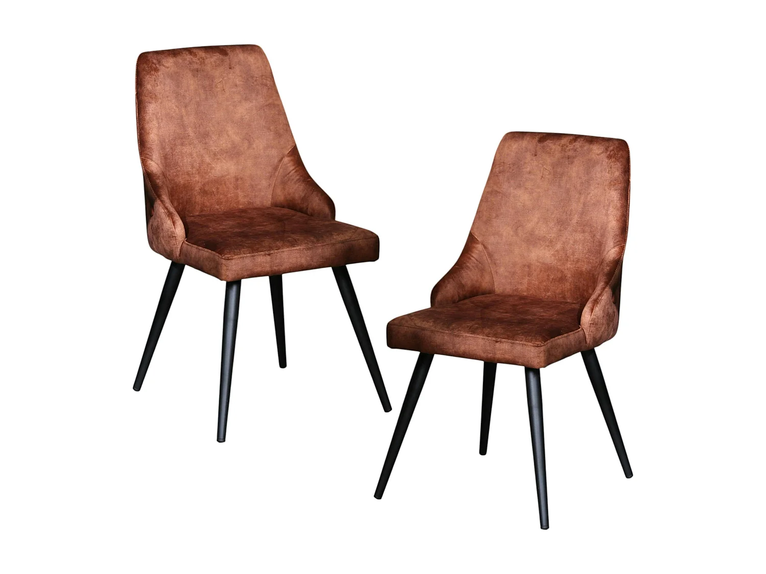 Chaise en velours havane (lot de 2) MALMOE