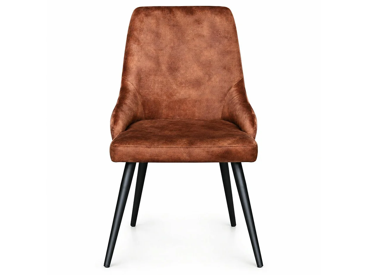 Chaise en velours havane (lot de 2) MALMOE