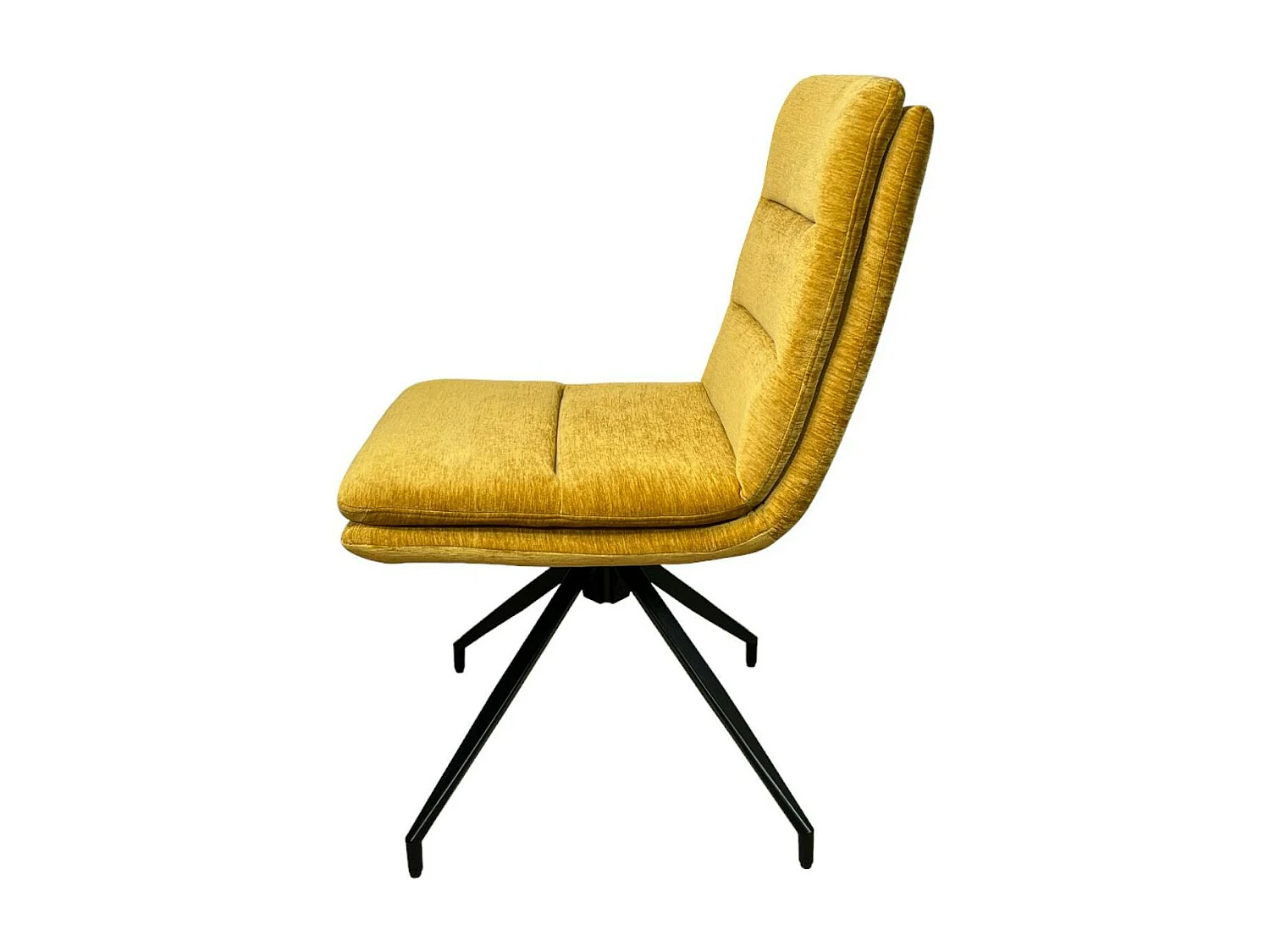 Chaise de salle à manger pivotante en velours moutarde (lot de 2) PALERME