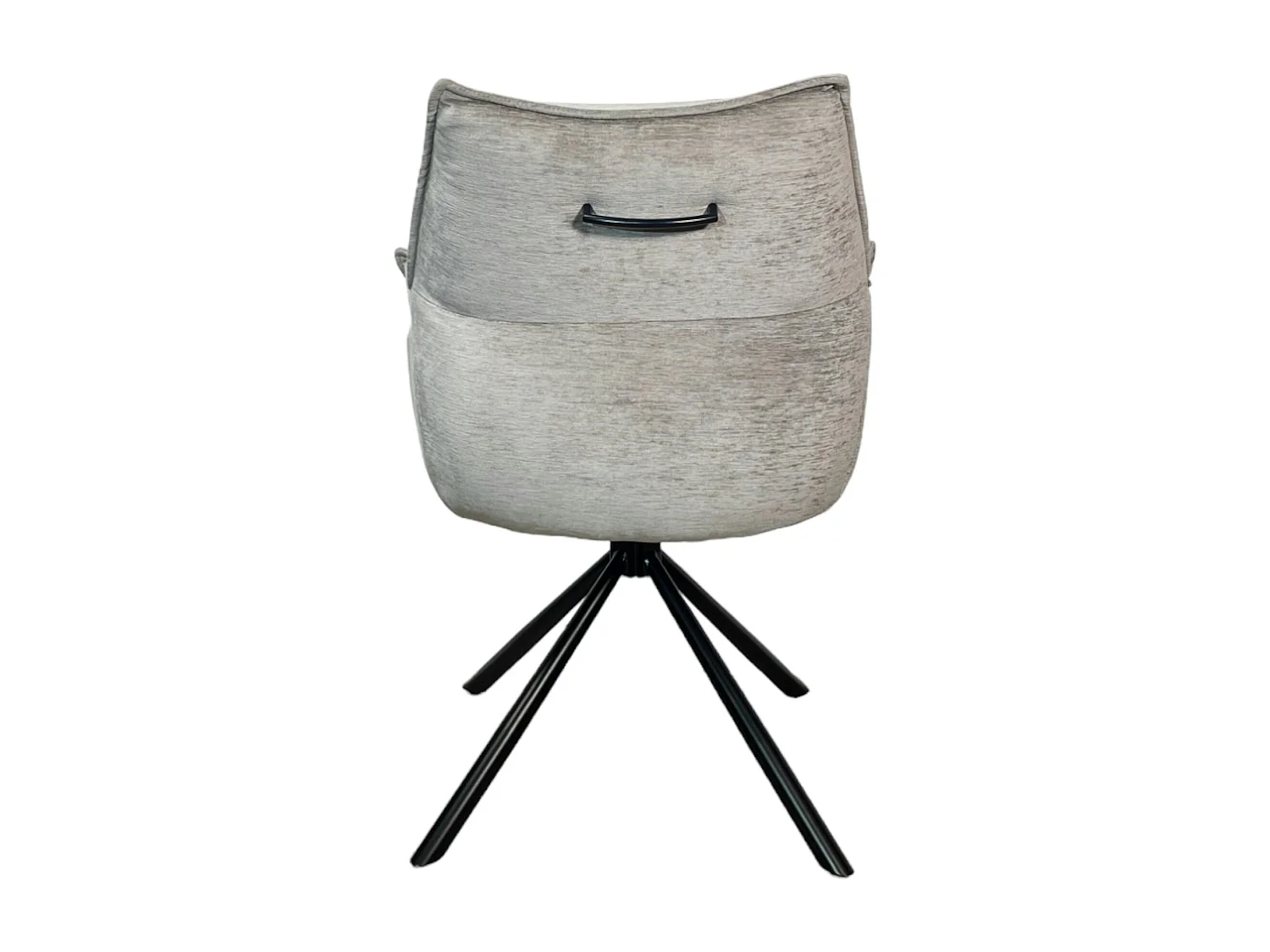 Fauteuil de table en velours gris avec retour (lot de 2) PALERME