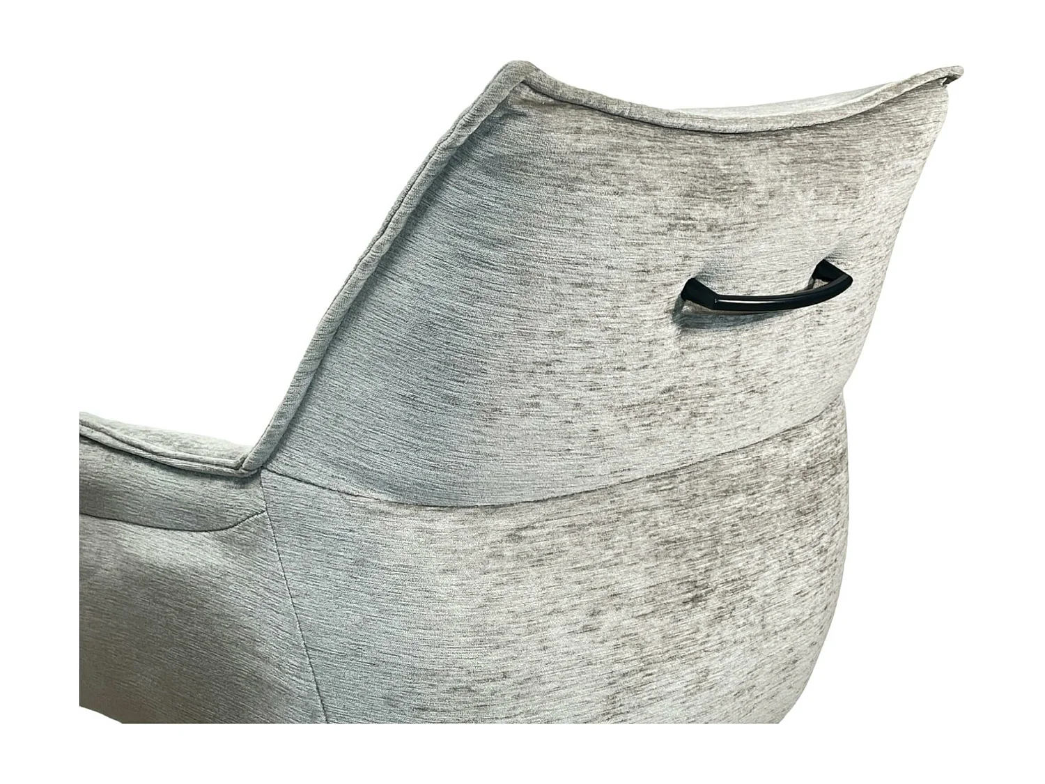 Fauteuil de table en velours gris avec retour (lot de 2) PALERME