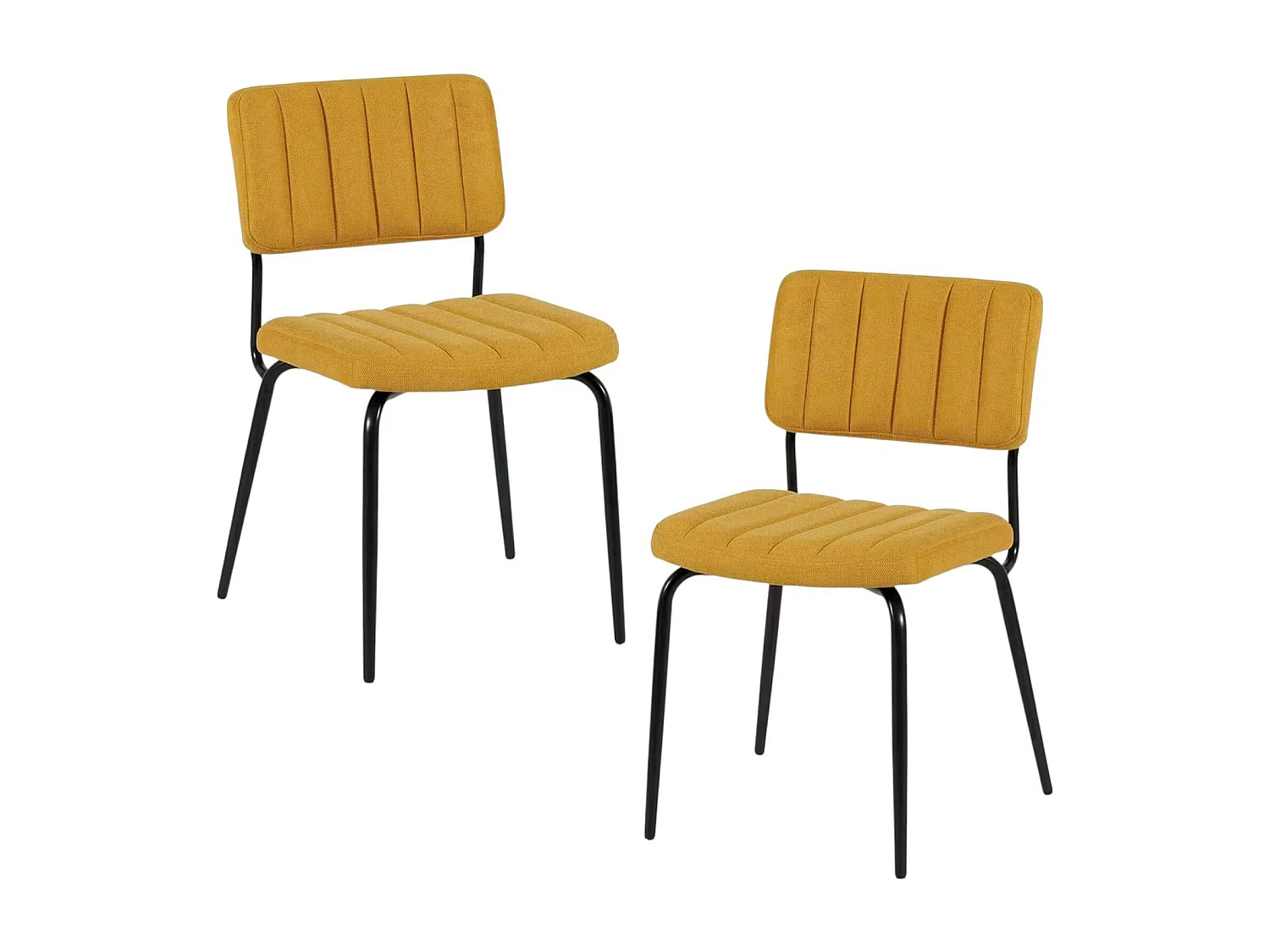 Chaise vintage moutarde FAIRLIE (lot de 2)