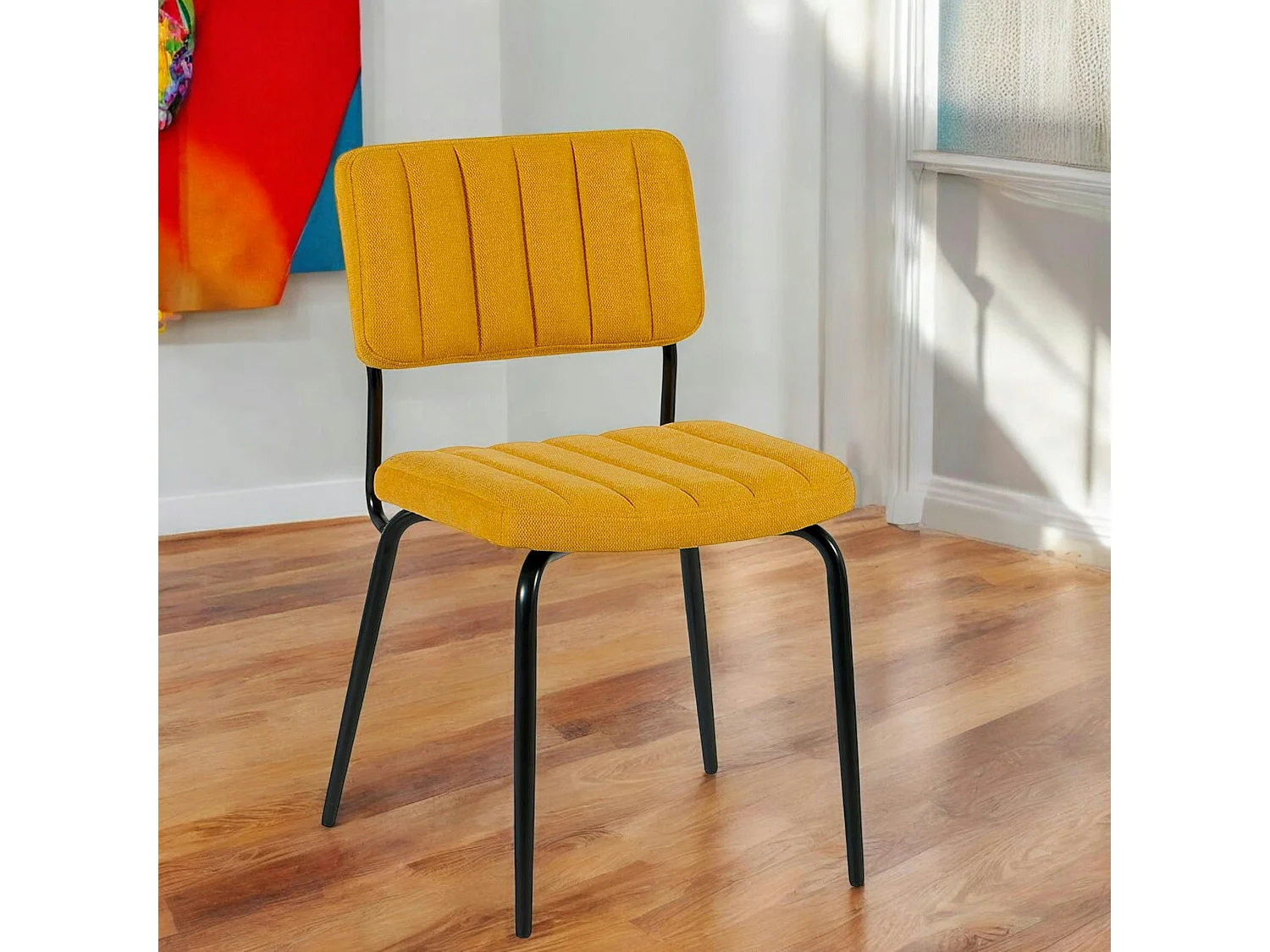 Chaise vintage moutarde FAIRLIE (lot de 2)