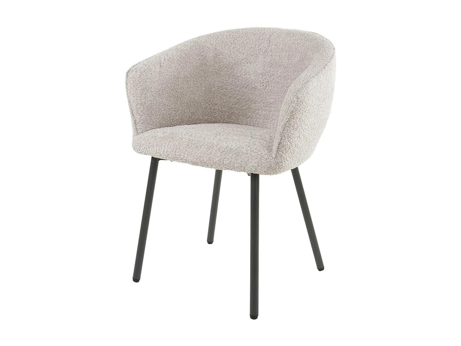 Fauteuil de table en bouclette rose (lot de 2) GALWAY